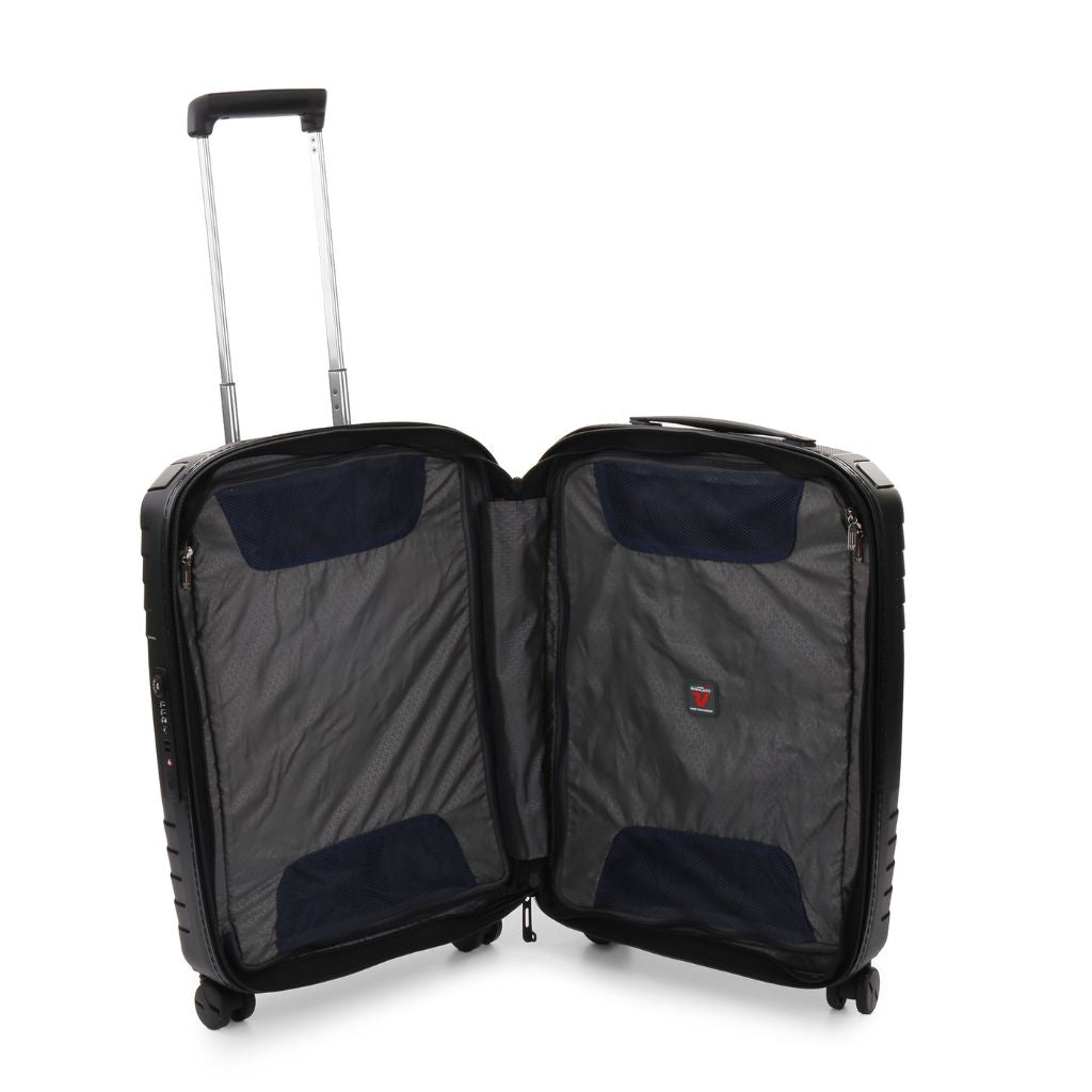 Roncato Ypsilon Carry On 55cm Hardsided Exp Spinner Suitcase Black - Love Luggage