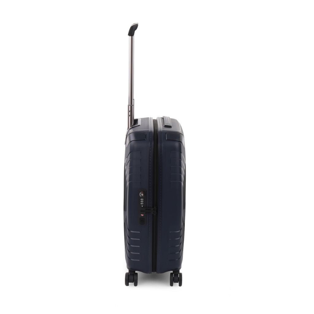 Roncato Ypsilon Carry On 55cm Hardsided Exp Spinner Suitcase Dark Blue - Love Luggage