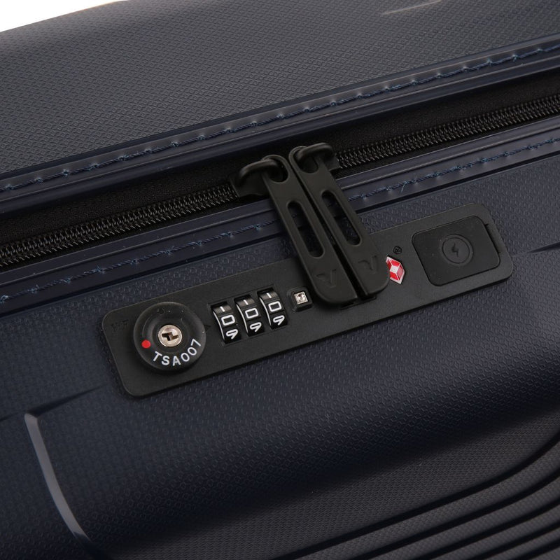 Roncato Ypsilon Carry On 55cm Hardsided Exp Spinner Suitcase Dark Blue - Love Luggage