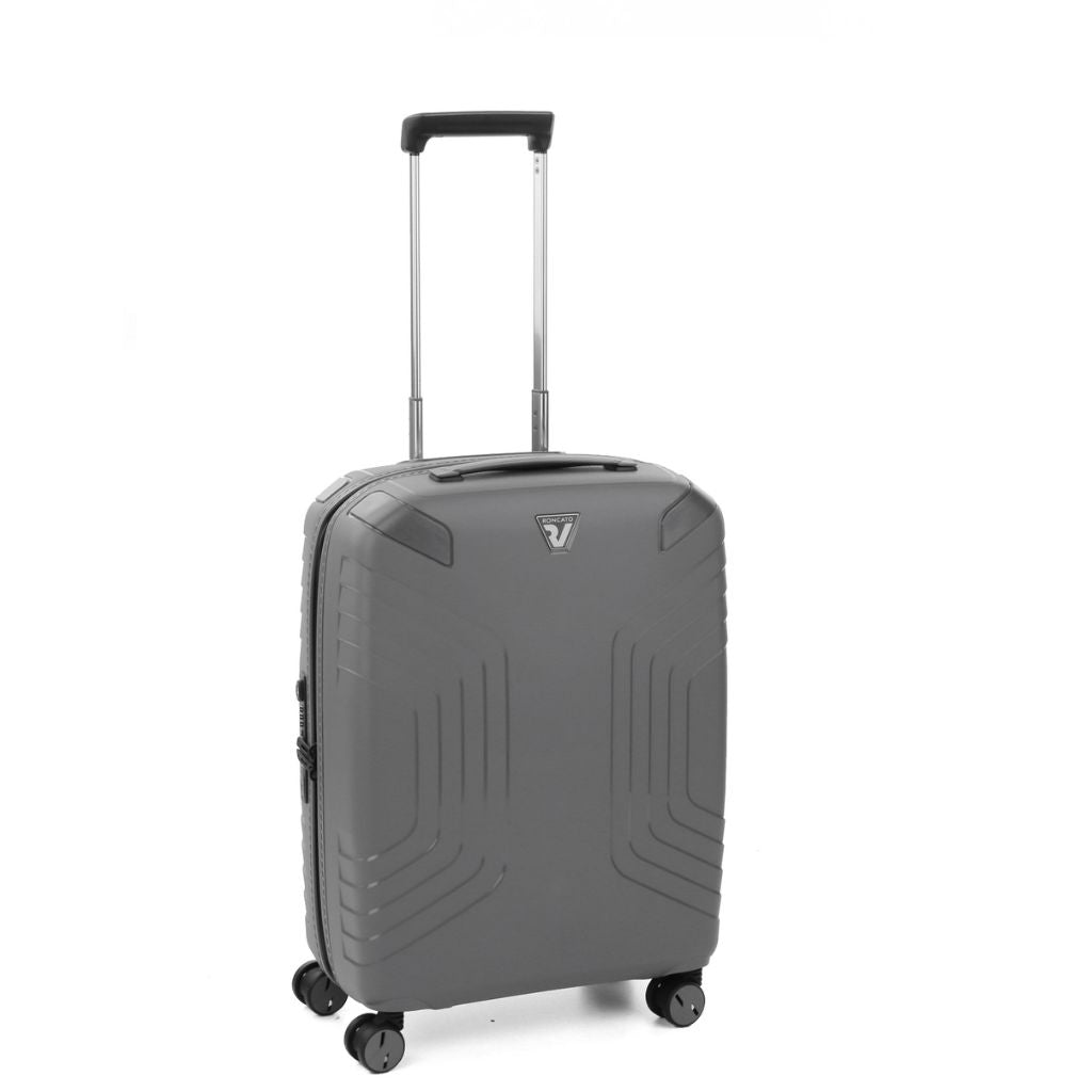 Roncato Ypsilon Carry On 55cm Hardsided EXP Spinner Suitcase Grey - Love Luggage
