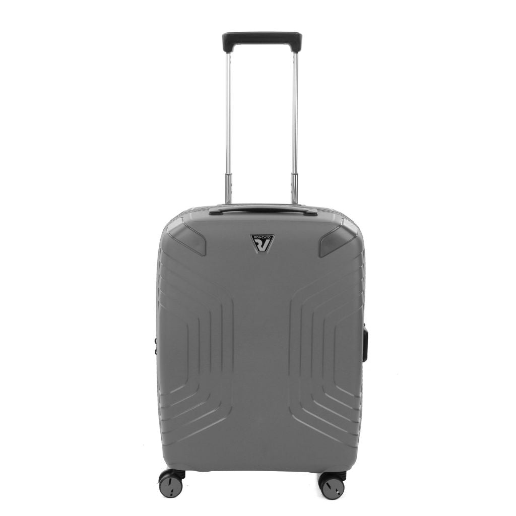 Roncato Ypsilon Carry On 55cm Hardsided EXP Spinner Suitcase Grey - Love Luggage