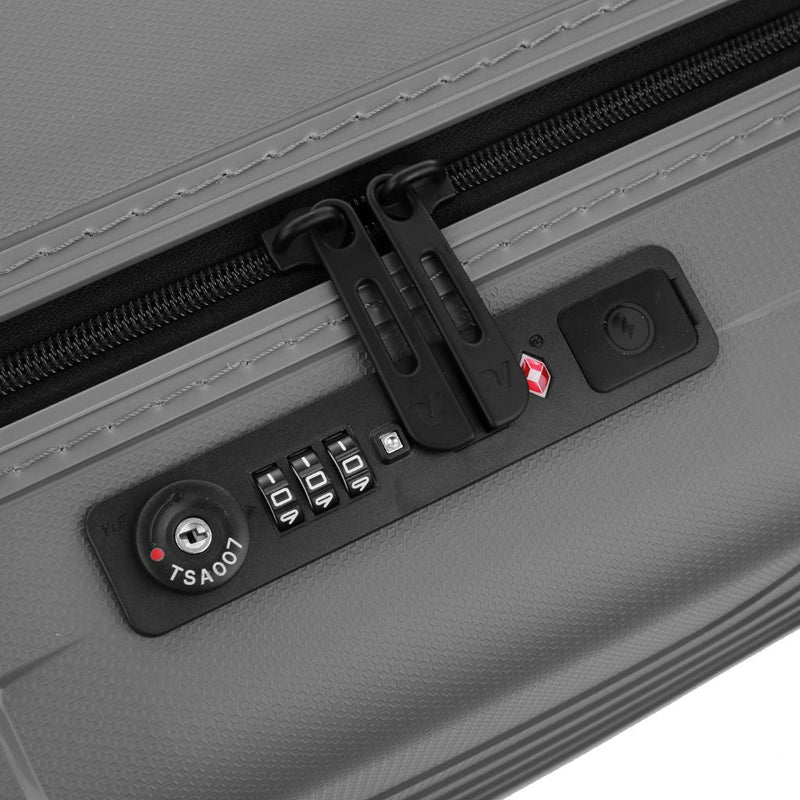 Roncato Ypsilon Carry On 55cm Hardsided EXP Spinner Suitcase Grey - Love Luggage