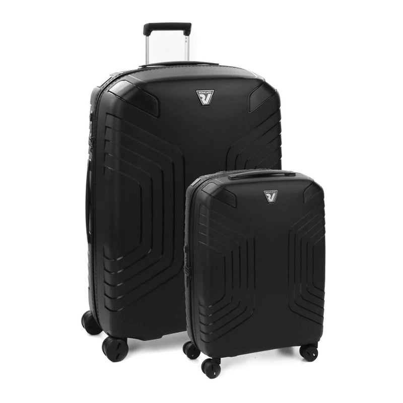 Roncato Ypsilon Hardsided Spinner Suitcase Duo Set - Black - Love Luggage