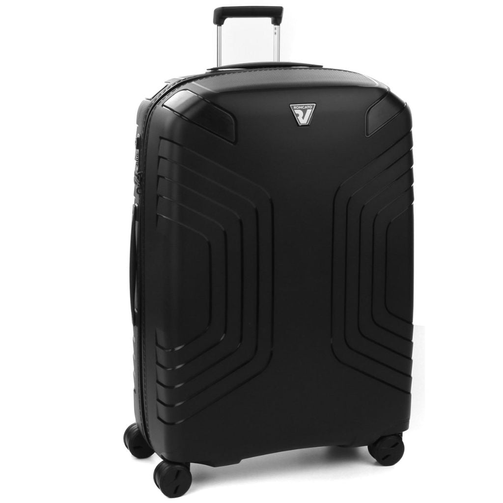 Roncato Ypsilon Large 78cm Hardsided Exp Spinner Suitcase Black - Love Luggage