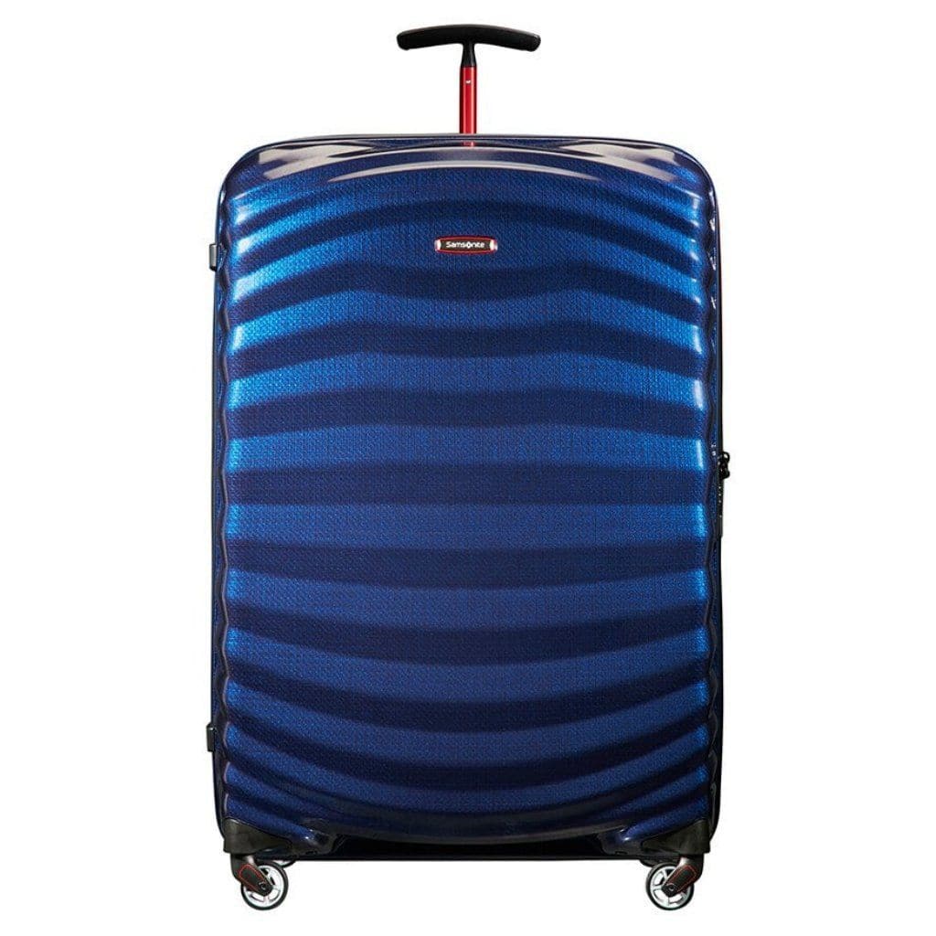 Samsonite Lite - Shock Sport Large 81cm Hardsided Suitcase - Nautical Blue/Red - Love Luggage