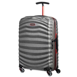 Samsonite Lite-Shock Sport Small/Cabin 55cm Suitcase - Eclipse Grey/Red - Love Luggage