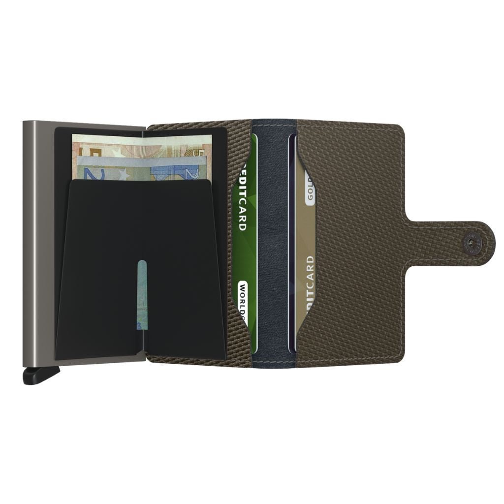 Secrid Miniwallet - Carbon Khaki - Love Luggage