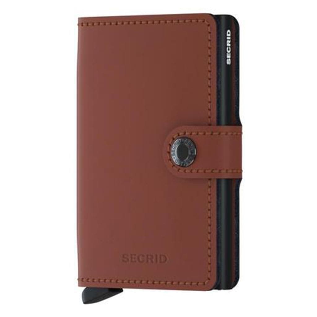 Secrid Miniwallet - Matte Brick - Black Leather - Love Luggage