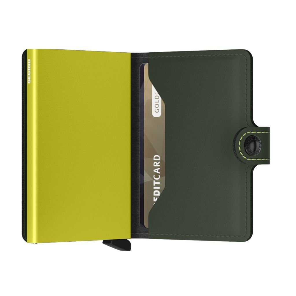 Secrid Miniwallet Matte Green & Lime - Love Luggage