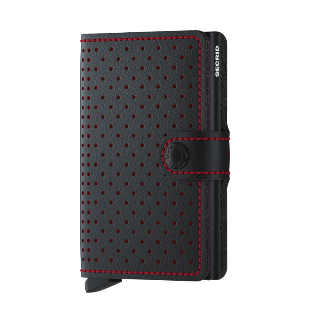 Secrid Miniwallet Perforated Black-Red - Love Luggage