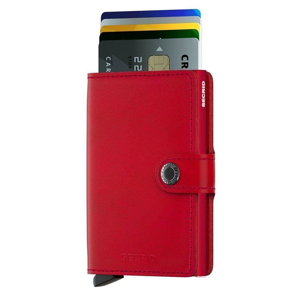 Secrid Miniwallet - Red - Red Leather - Love Luggage