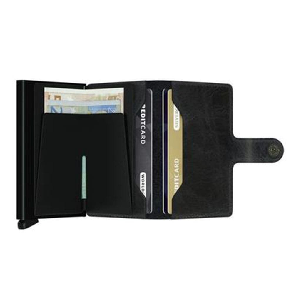 Secrid Miniwallet - Vintage Black Leather - Love Luggage