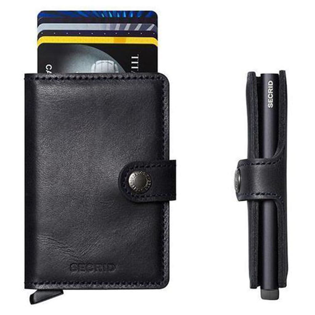 Secrid Miniwallet - Vintage Black Leather - Love Luggage