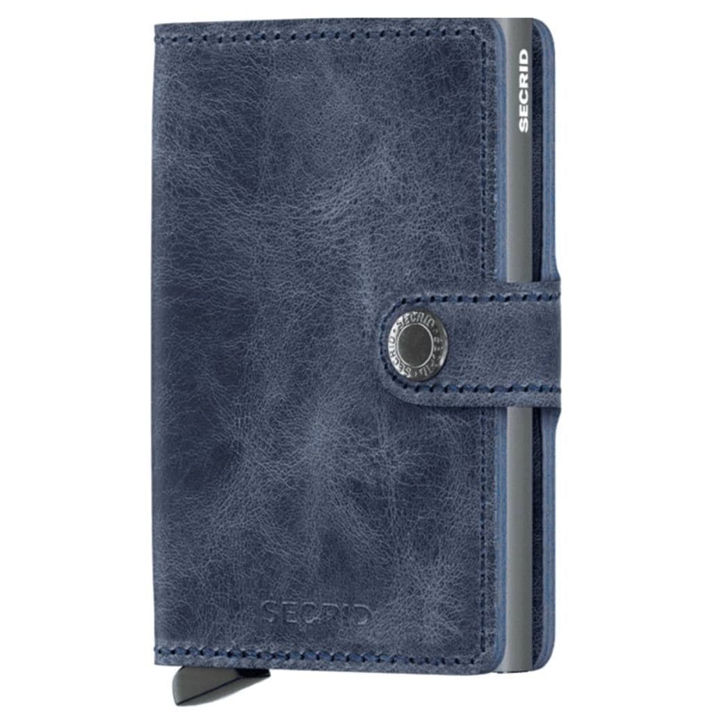 Secrid Miniwallet - Vintage Blue Leather - Love Luggage
