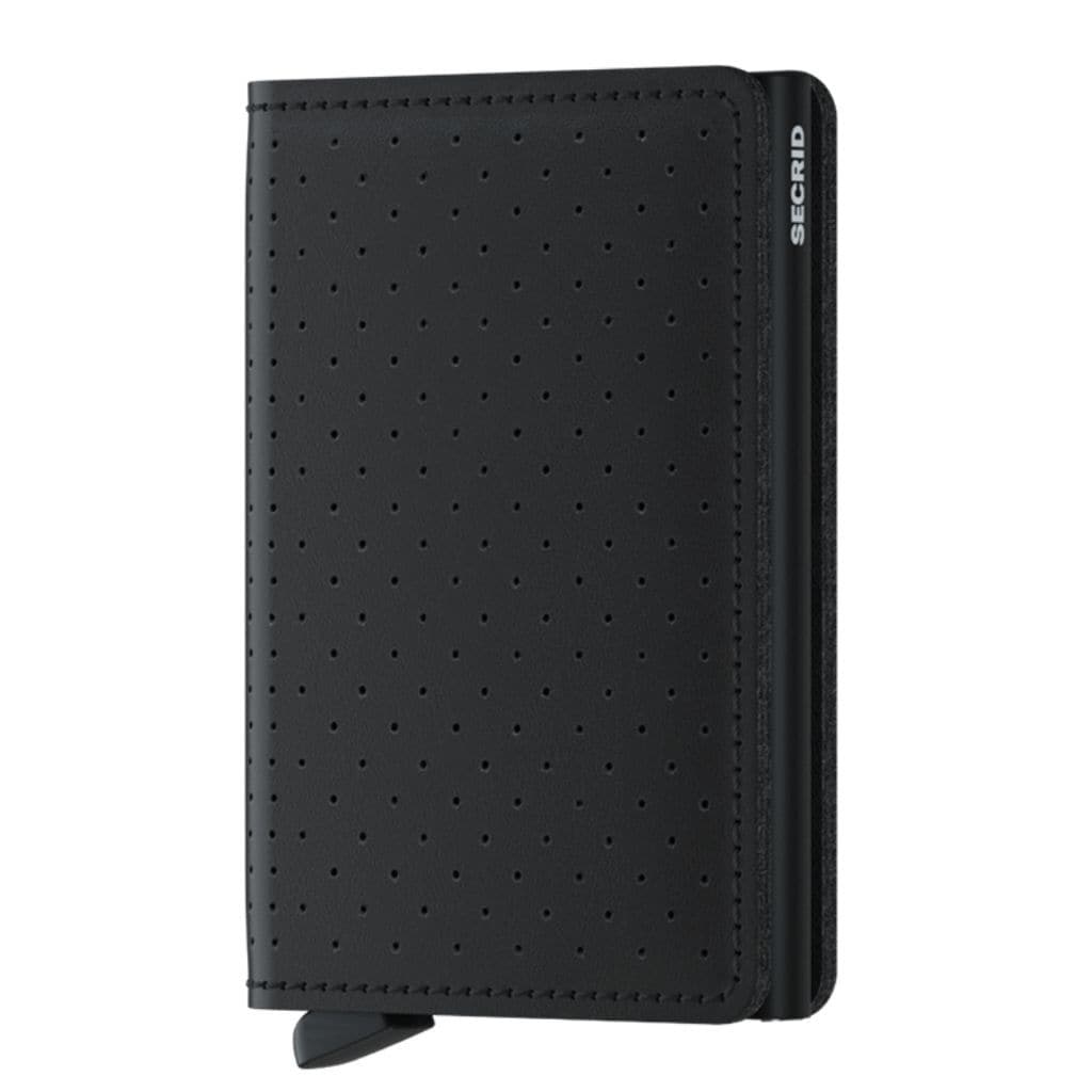 Secrid Slimwallet Black Perforated Leather - Love Luggage