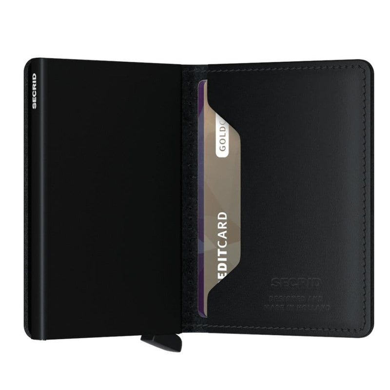 Secrid Slimwallet Black Perforated Leather - Love Luggage