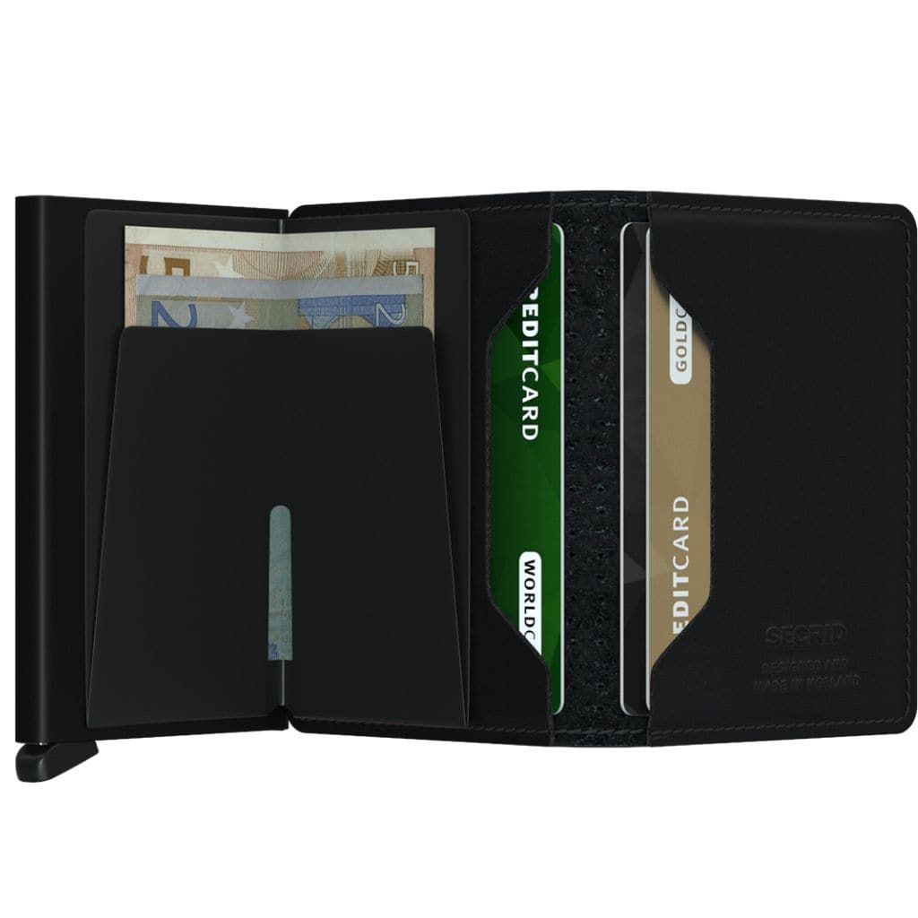 Secrid Slimwallet Black Perforated Leather - Love Luggage