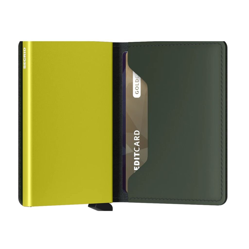 Secrid Slimwallet Matte Green & Lime - Love Luggage