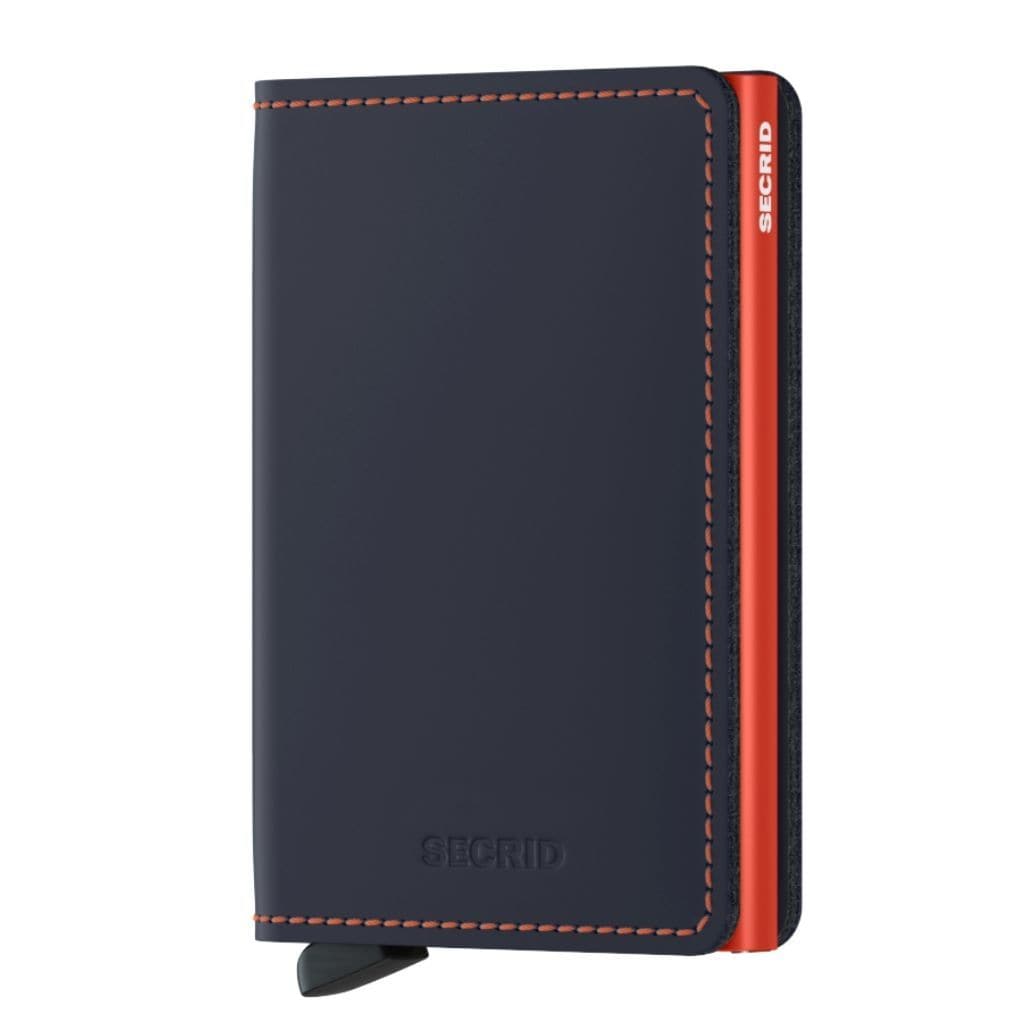 Secrid Slimwallet - Matte Nightblue & Orange - Love Luggage