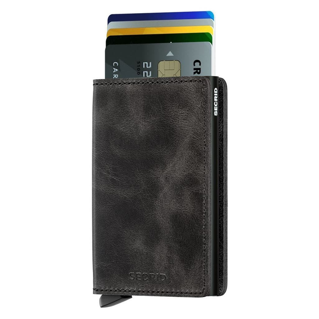 Secrid Slimwallet - Vintage Black Leather - Love Luggage