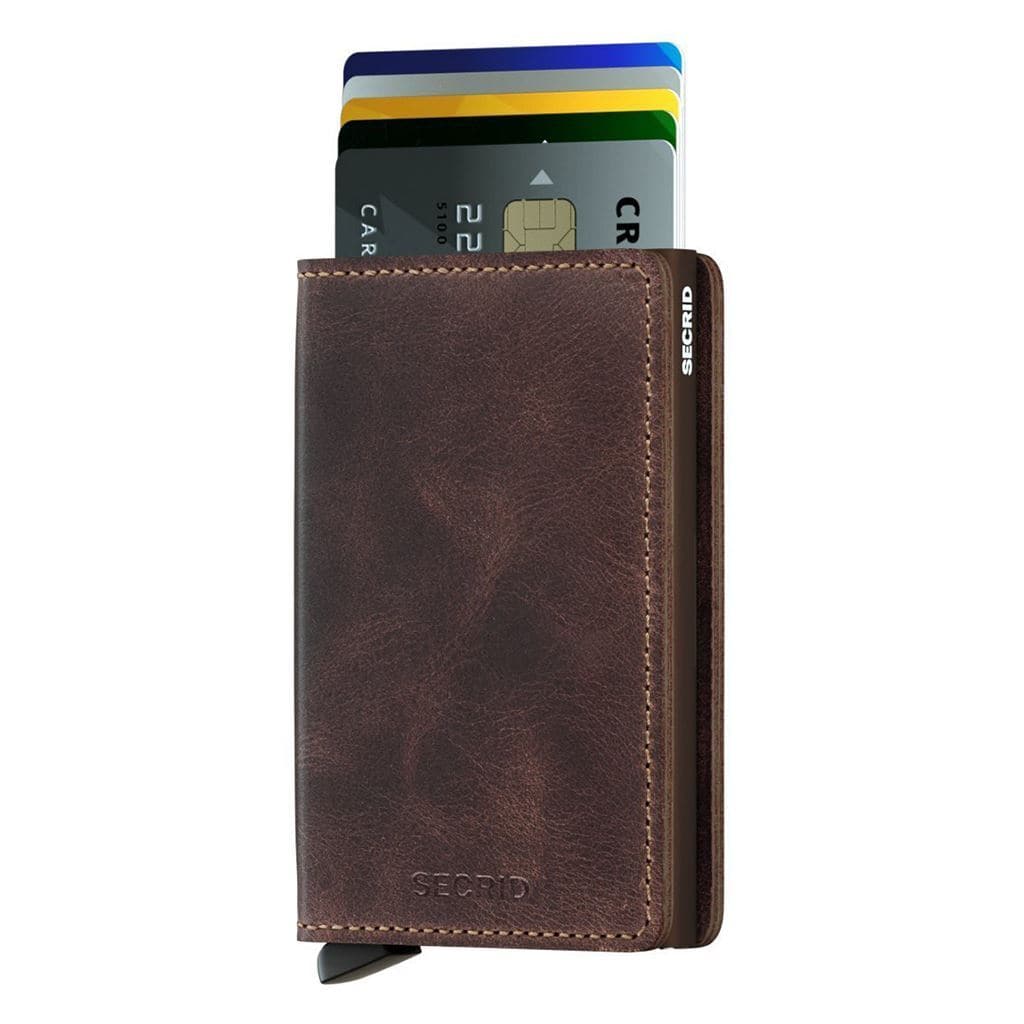 Secrid Slimwallet - Vintage Chocolate Leather - Love Luggage