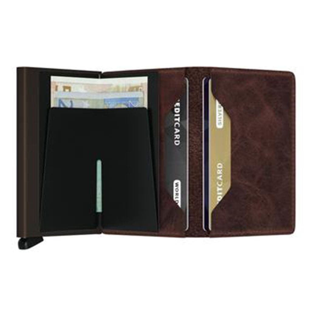 Secrid Slimwallet - Vintage Chocolate Leather - Love Luggage