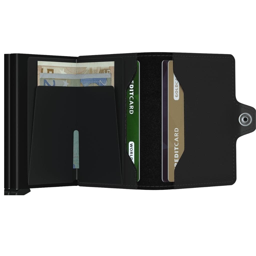 Secrid Twinwallet - Matte Black Leather - Love Luggage