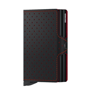 Secrid Twinwallet Perforated Black - Red - Love Luggage