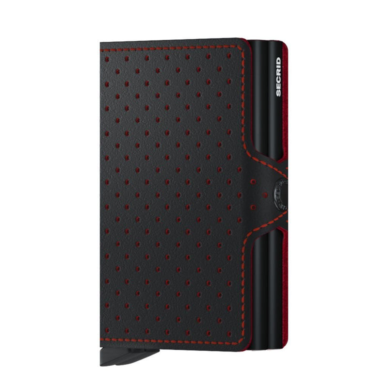 Secrid Twinwallet Perforated Black - Red - Love Luggage