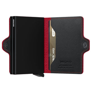 Secrid Twinwallet Perforated Black - Red - Love Luggage