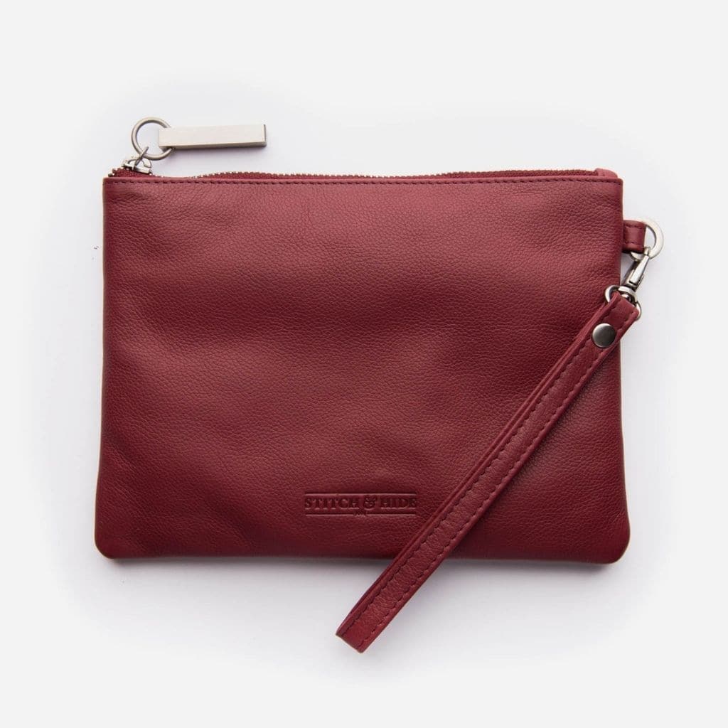 Stitch & Hide Cassie Clutch - Cherry - Love Luggage