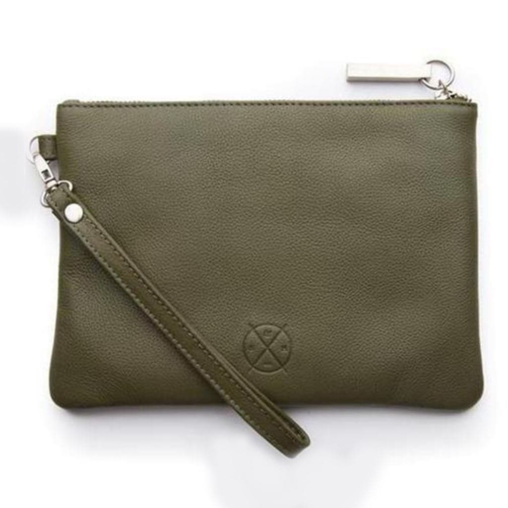 Stitch & Hide Cassie Clutch - Olive - Love Luggage