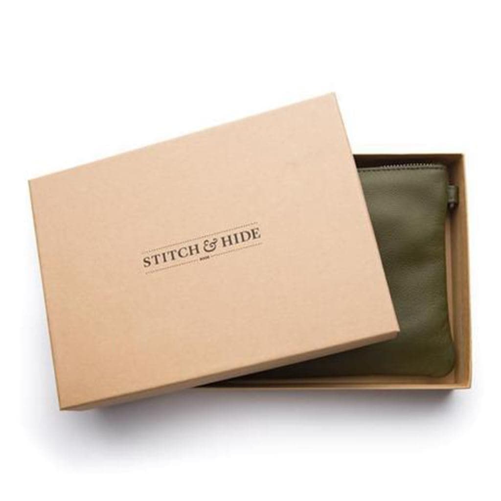 Stitch & Hide Cassie Clutch - Olive - Love Luggage