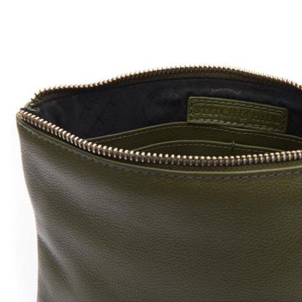 Stitch & Hide Cassie Clutch - Olive - Love Luggage