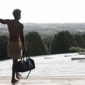 Stitch & Hide Globe Weekender Leather Duffel - Love Luggage