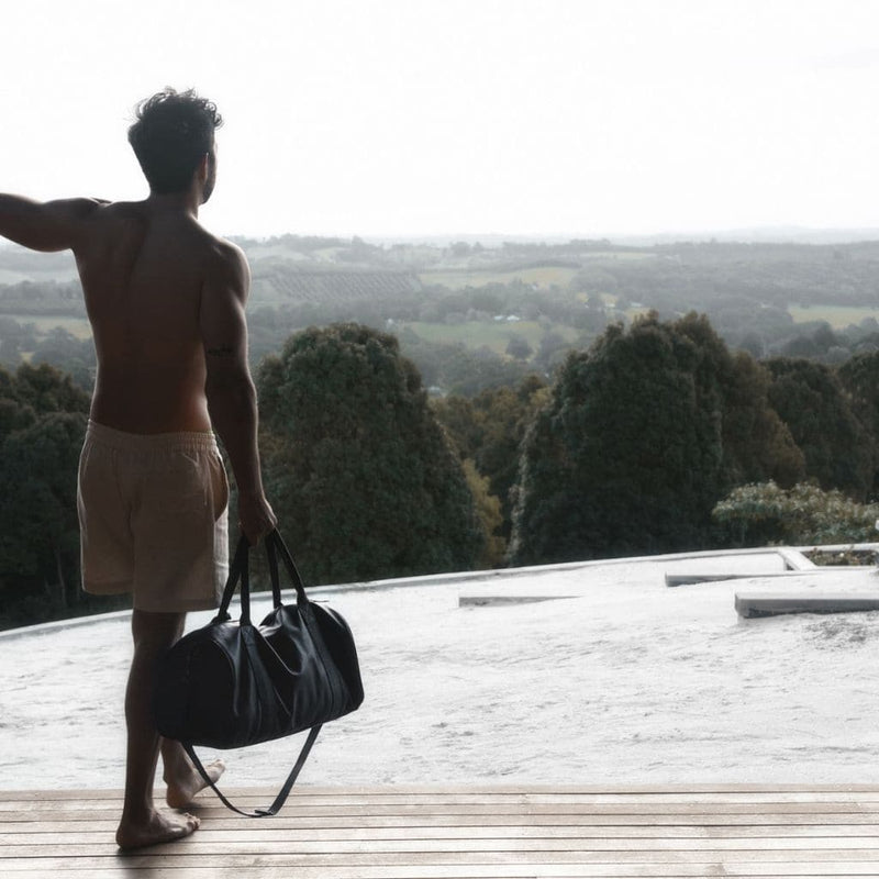 Stitch & Hide Globe Weekender Leather Duffel - Love Luggage
