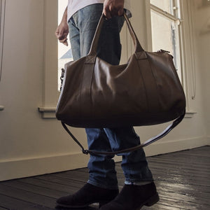 Stitch & Hide Globe Weekender Leather Duffel - Love Luggage