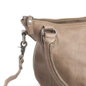 Stitch & Hide Santa Monica Leather Shoulder Bag Taupe - Love Luggage
