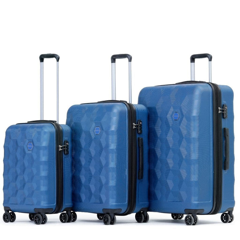 Tosca Bahamas 3 Piece Hardsided Suitcase Set - Blue - Love Luggage