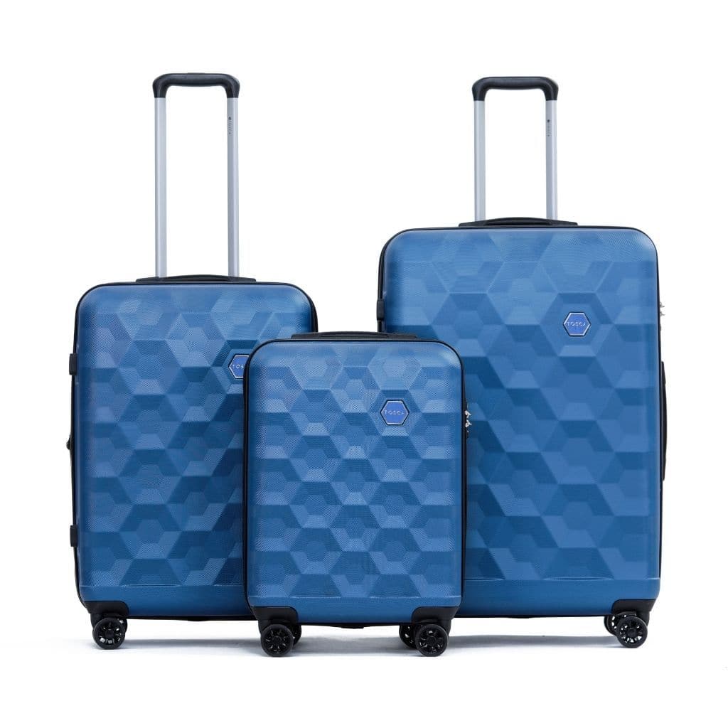 Tosca Bahamas 3 Piece Hardsided Suitcase Set - Blue - Love Luggage