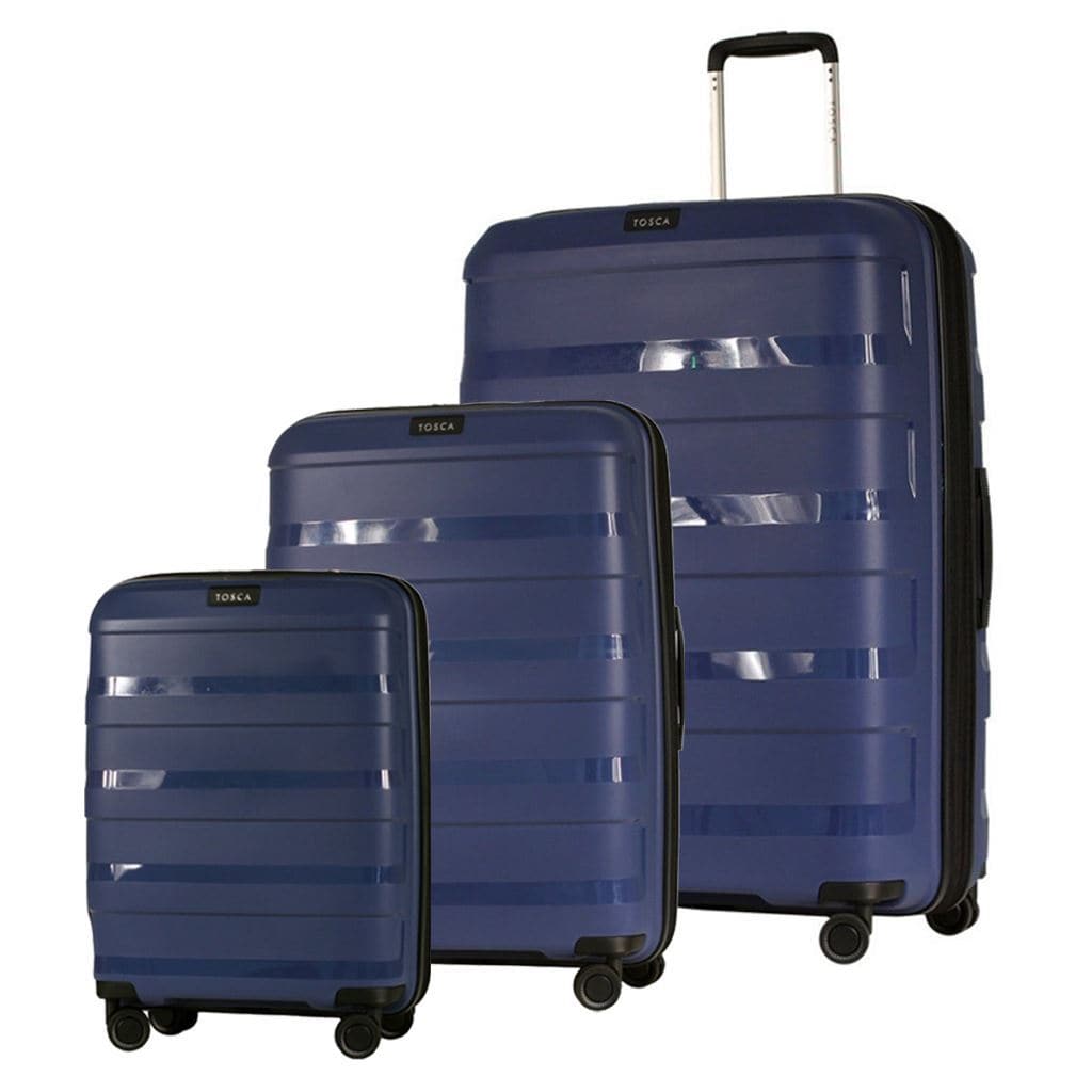 Tosca Comet 3 Piece Hardsided Suitcase Set - Blue - Love Luggage