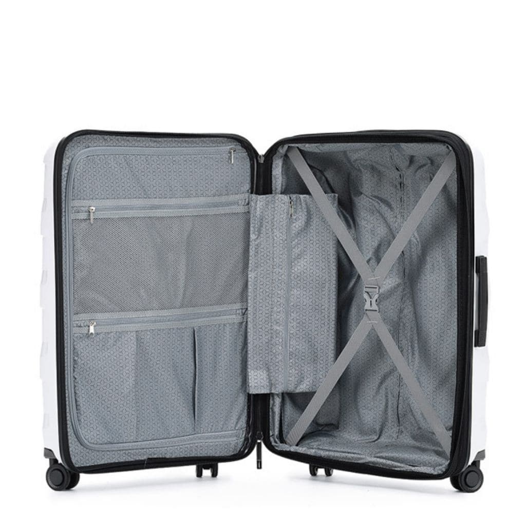 Tosca Comet Large 75cm Hardsided Expander Luggage - White - Love Luggage