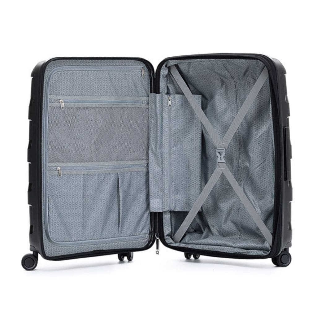 Tosca Comet Medium 65cm Hardsided Expander Suitcase - Black - Love Luggage