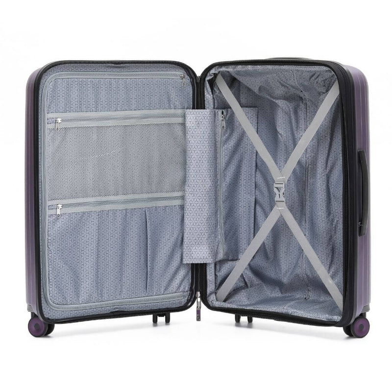 Tosca Eclipse Carry On 55cm Hardsided 2.3 kg Luggage - Purple - Love Luggage