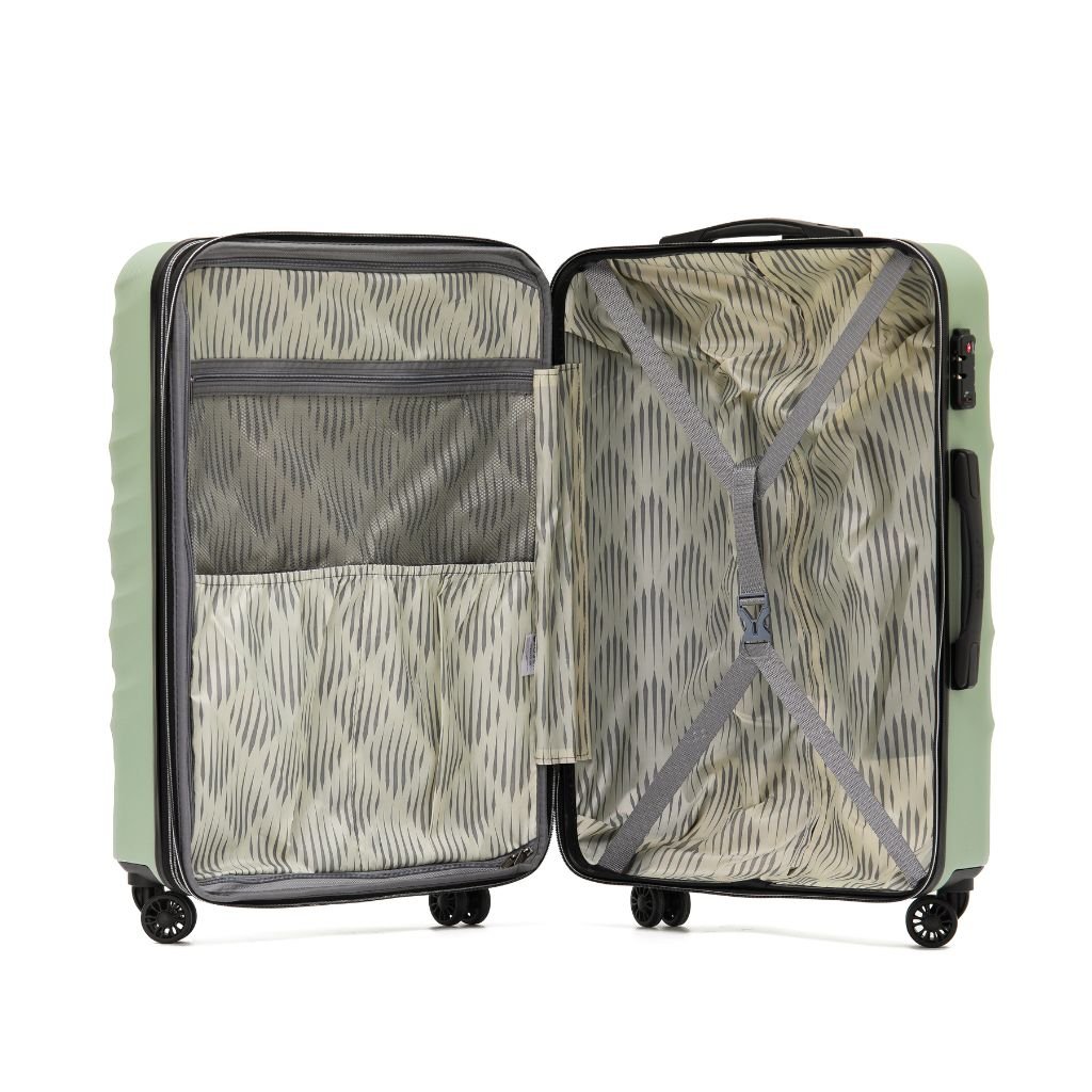 Tosca Interstellar Carry On 53cm Hardsided Suitcase - Green - Love Luggage