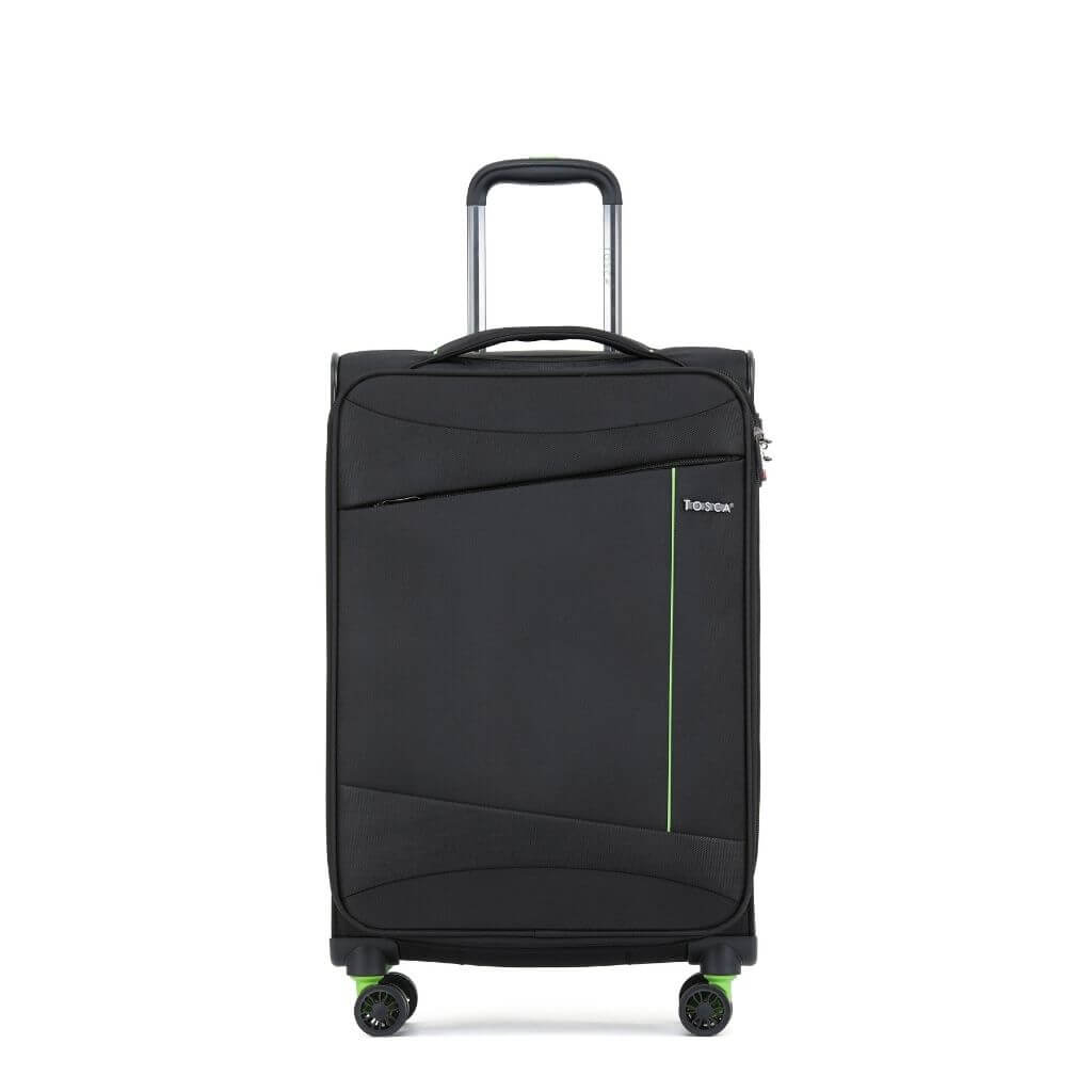 Tosca Max Lite 3.0 Softsided 2.6Kg Medium Suitcase - Black - Love Luggage