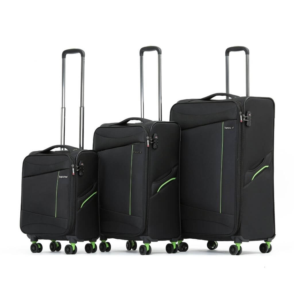Tosca Max Lite 3.0 Softsided 3 Piece Suitcase Set - Black - Love Luggage