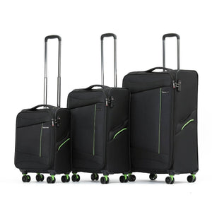 Tosca Max Lite 3.0 Softsided 3 Piece Suitcase Set - Black - Love Luggage