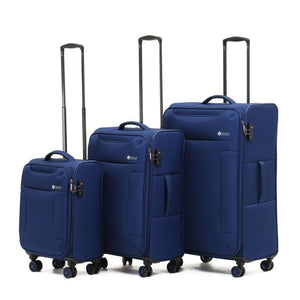 Tosca So Lite 3 Piece Softsided SuperLight Luggage Set - Navy - Love Luggage