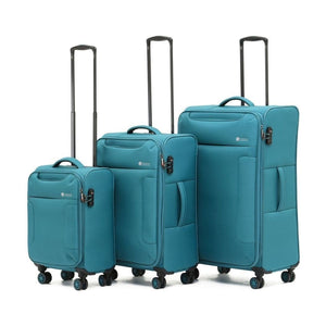 Tosca So Lite 3 Piece Softsided SuperLight Luggage Set - Teal - Love Luggage
